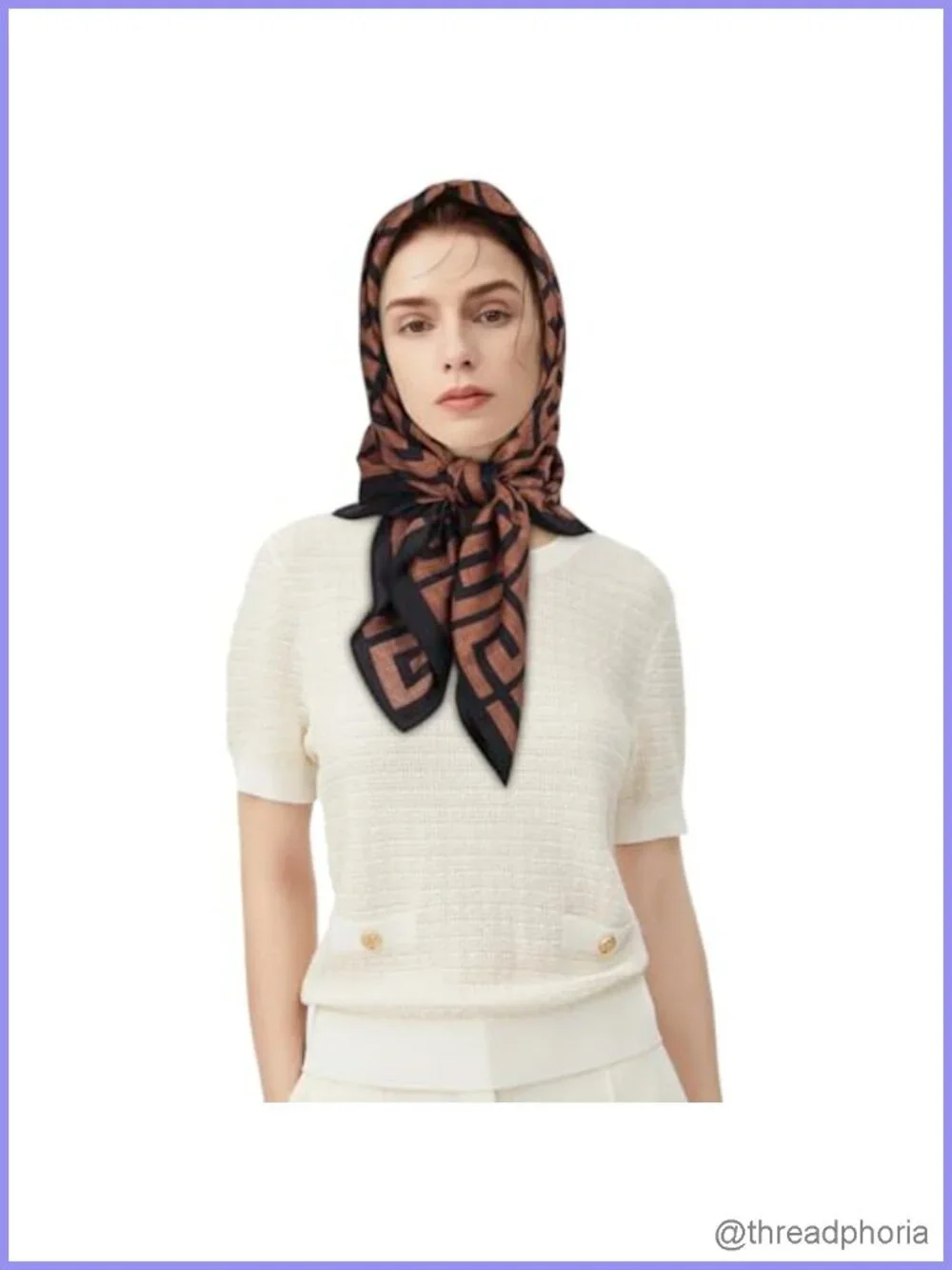 Luxury Satin Square Scarf 35x35 Silk Feel Wrap for Women
